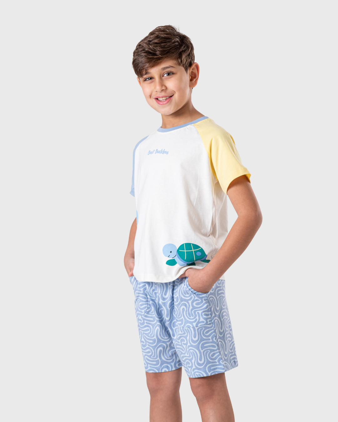 بيجاما اولادي امواج البحر الملونه