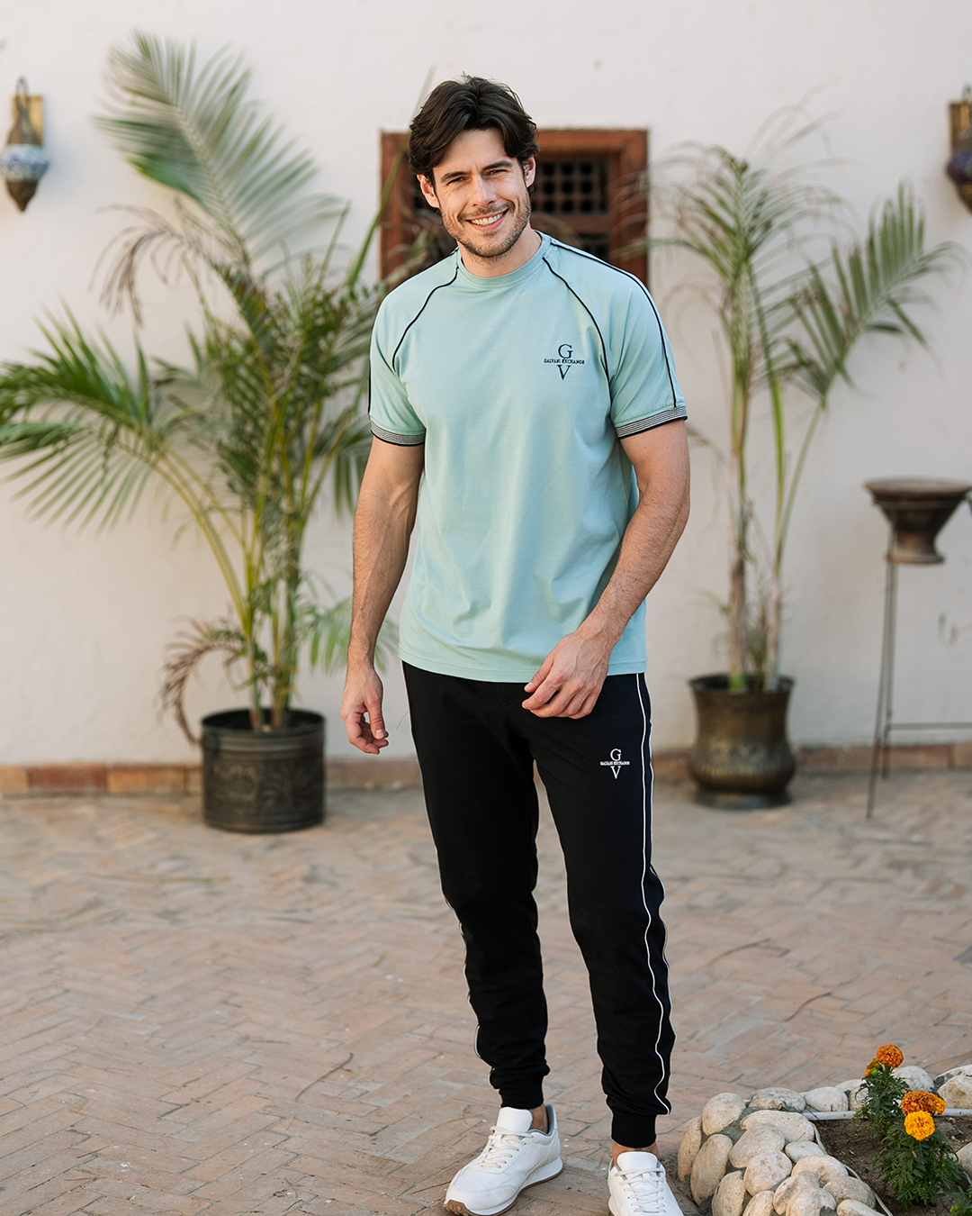 Basic Men's Pajamas Text Kum and Pants