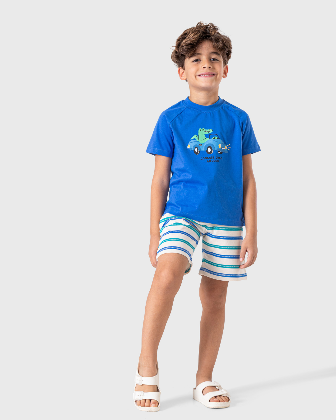 Boys' pajamas in rich and attractive colors.
