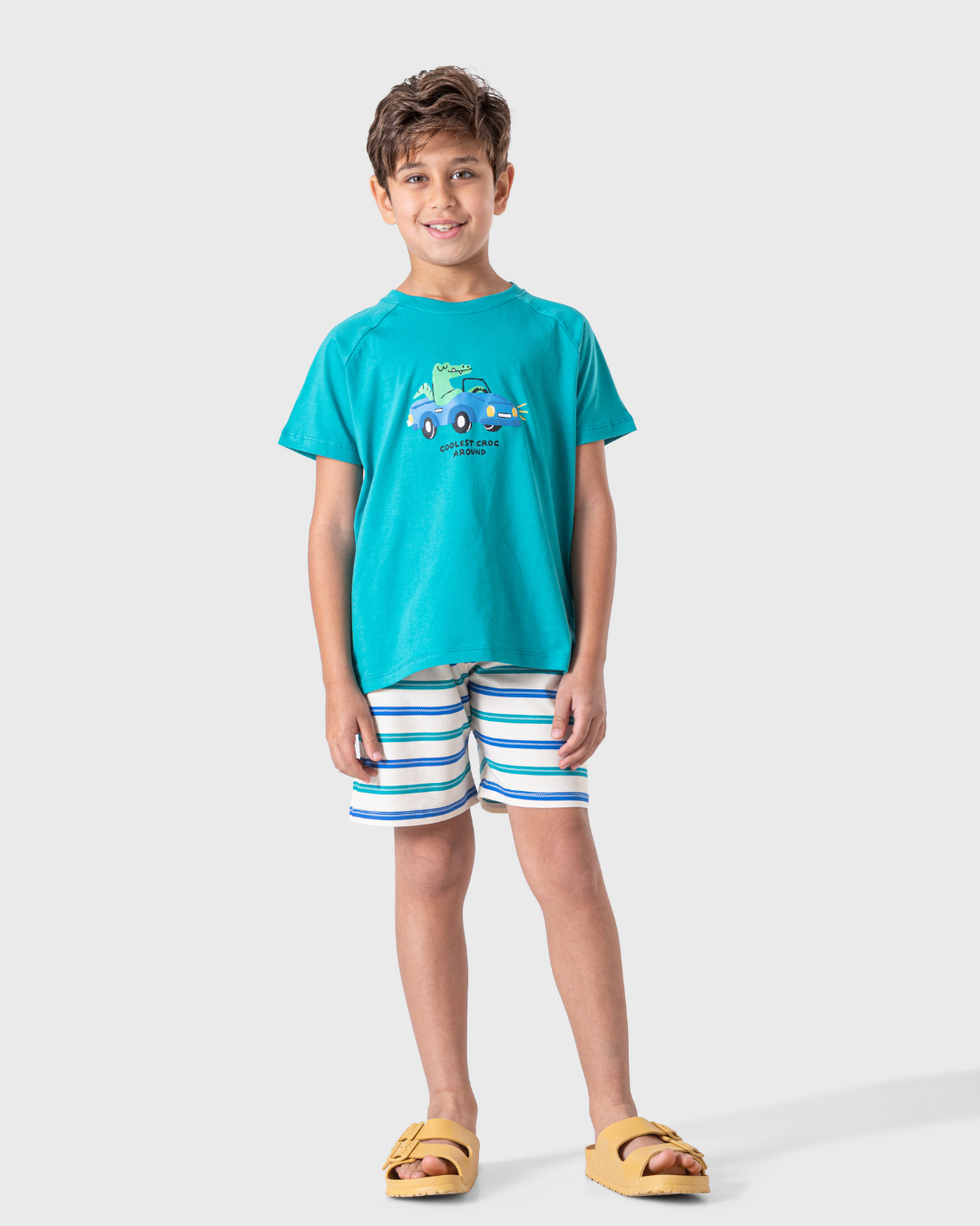 Boys' pajamas in rich and attractive colors.