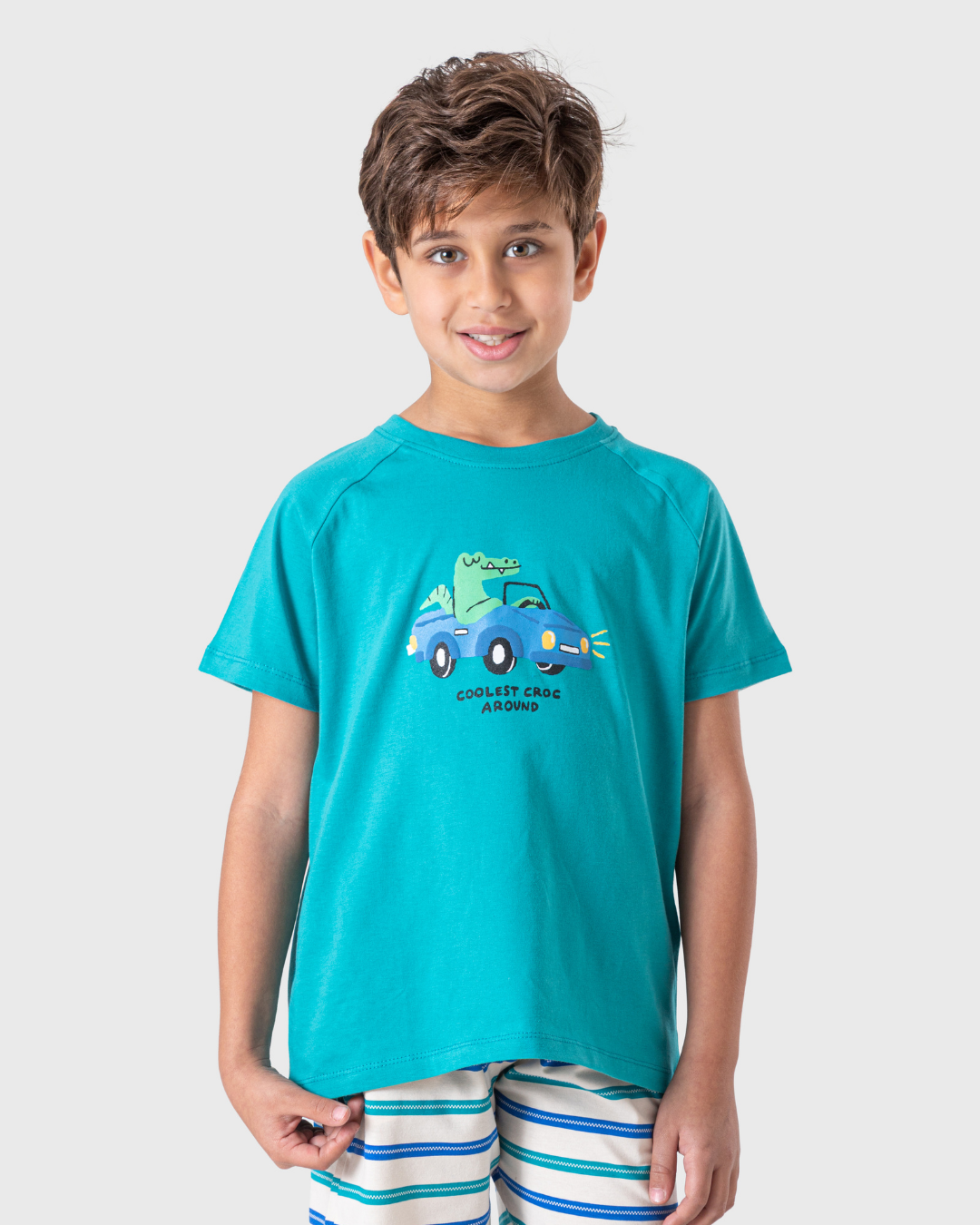 Boys' pajamas in rich and attractive colors.