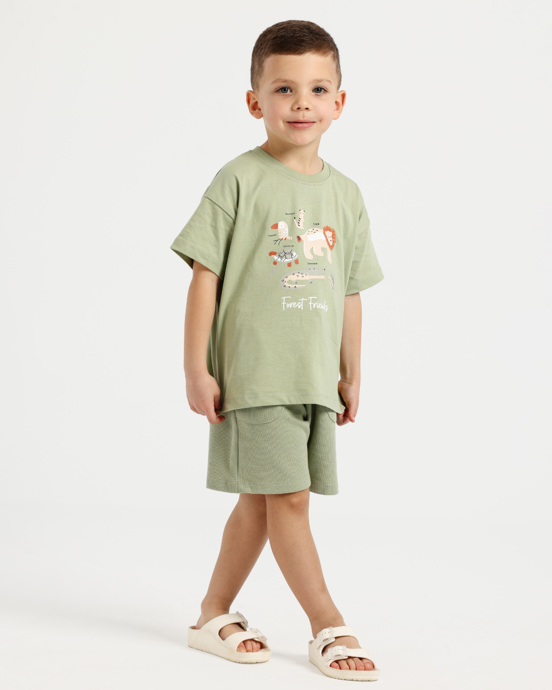 A Boy Who Loves Forest Pajama in Earth Colors