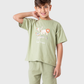 Forest pajamas in earthy tones for a stylish boy