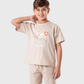 Forest pajamas in earthy tones for a stylish boy