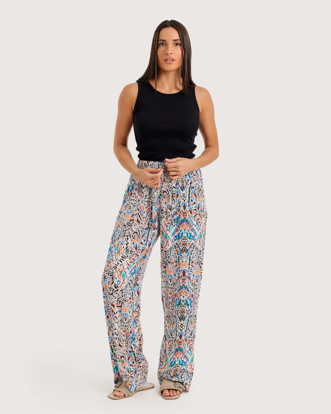 Women's viscose colored pants
