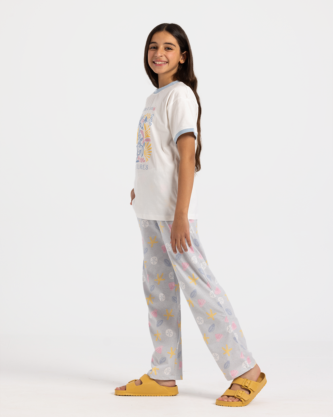 Under the sea girls pajama in pastel colors