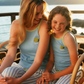 Girls' pajamas in bright blue