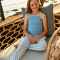 Girls' pajamas in bright blue