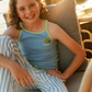 Girls' pajamas in bright blue