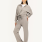 Women tracksuit high neck in soft colors
