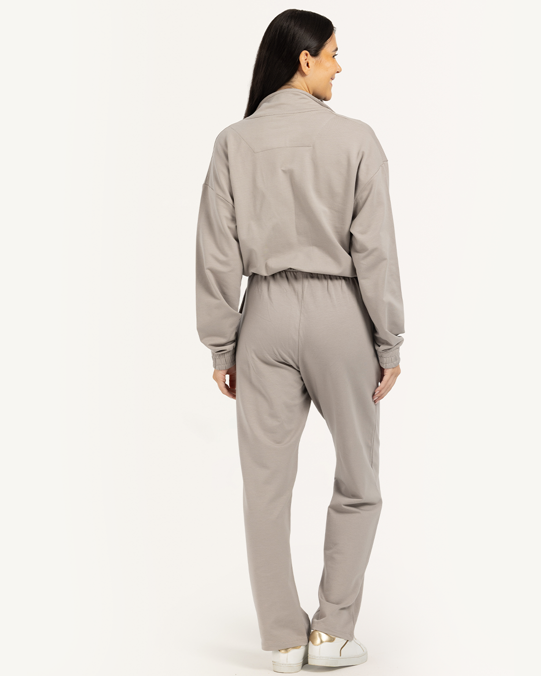Women tracksuit high neck in soft colors