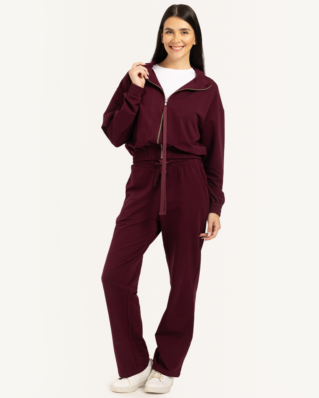 Women tracksuit high neck in soft colors