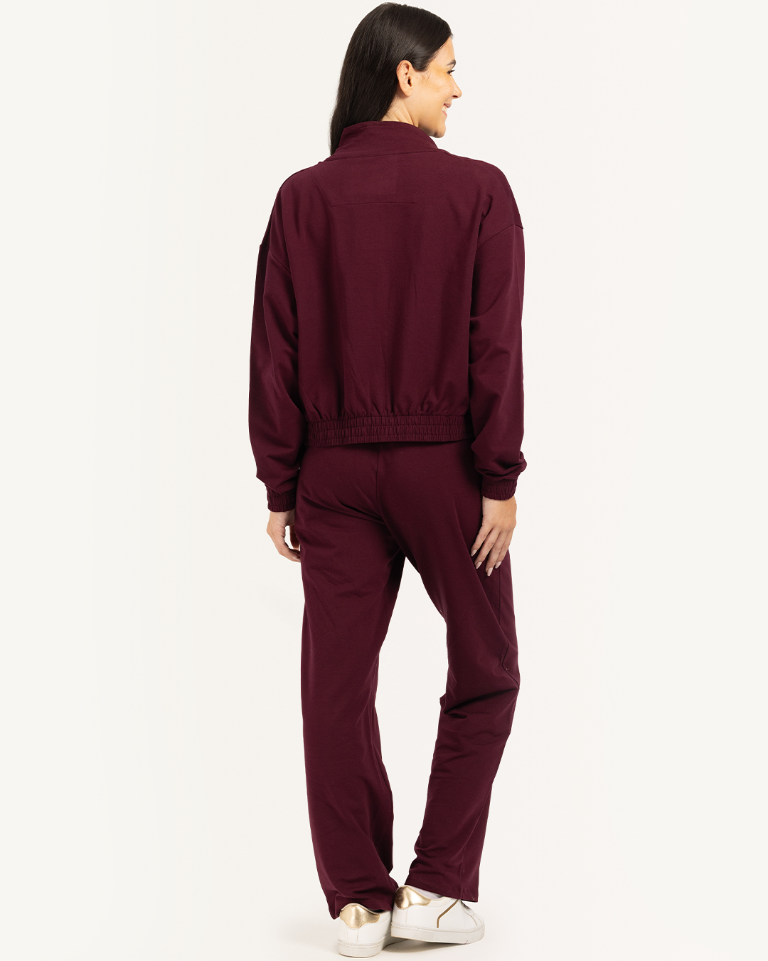 Women tracksuit high neck in soft colors