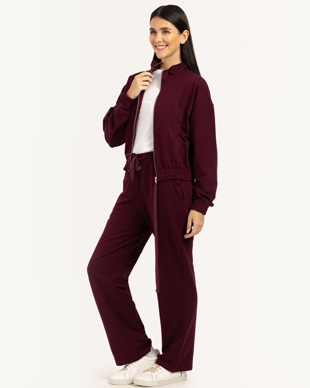 Women tracksuit high neck in soft colors