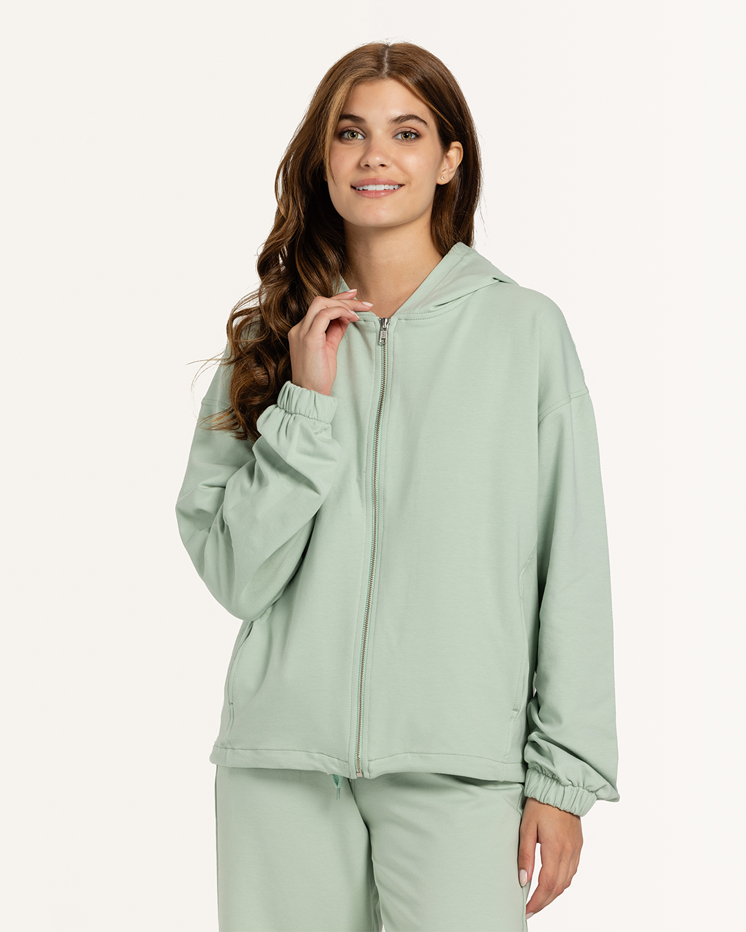 Women tracksuit with a hoodie