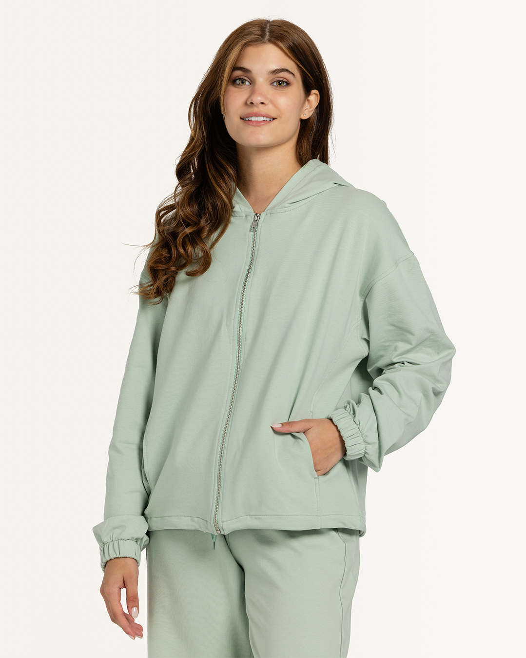 Women tracksuit with a hoodie