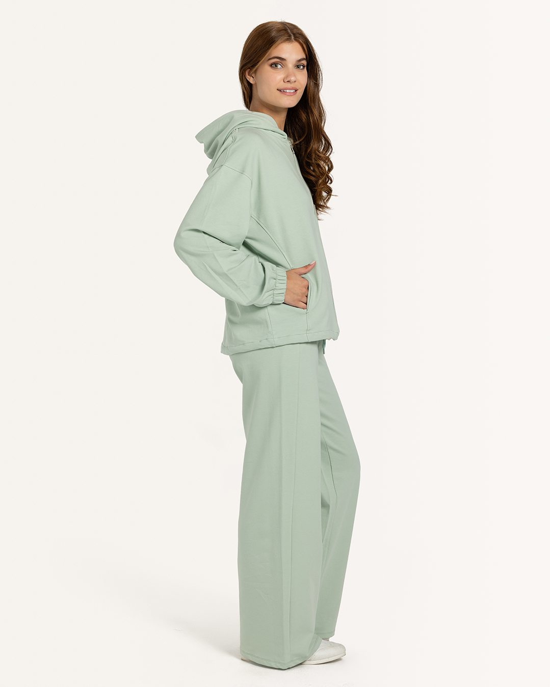 Women tracksuit with a hoodie