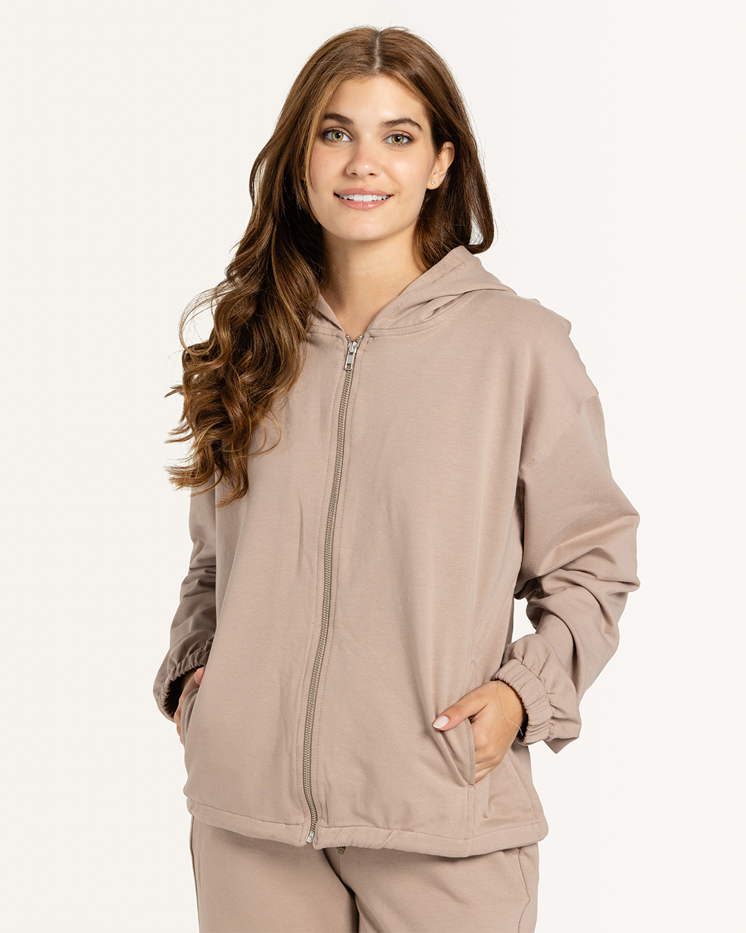 Women tracksuit with a hoodie