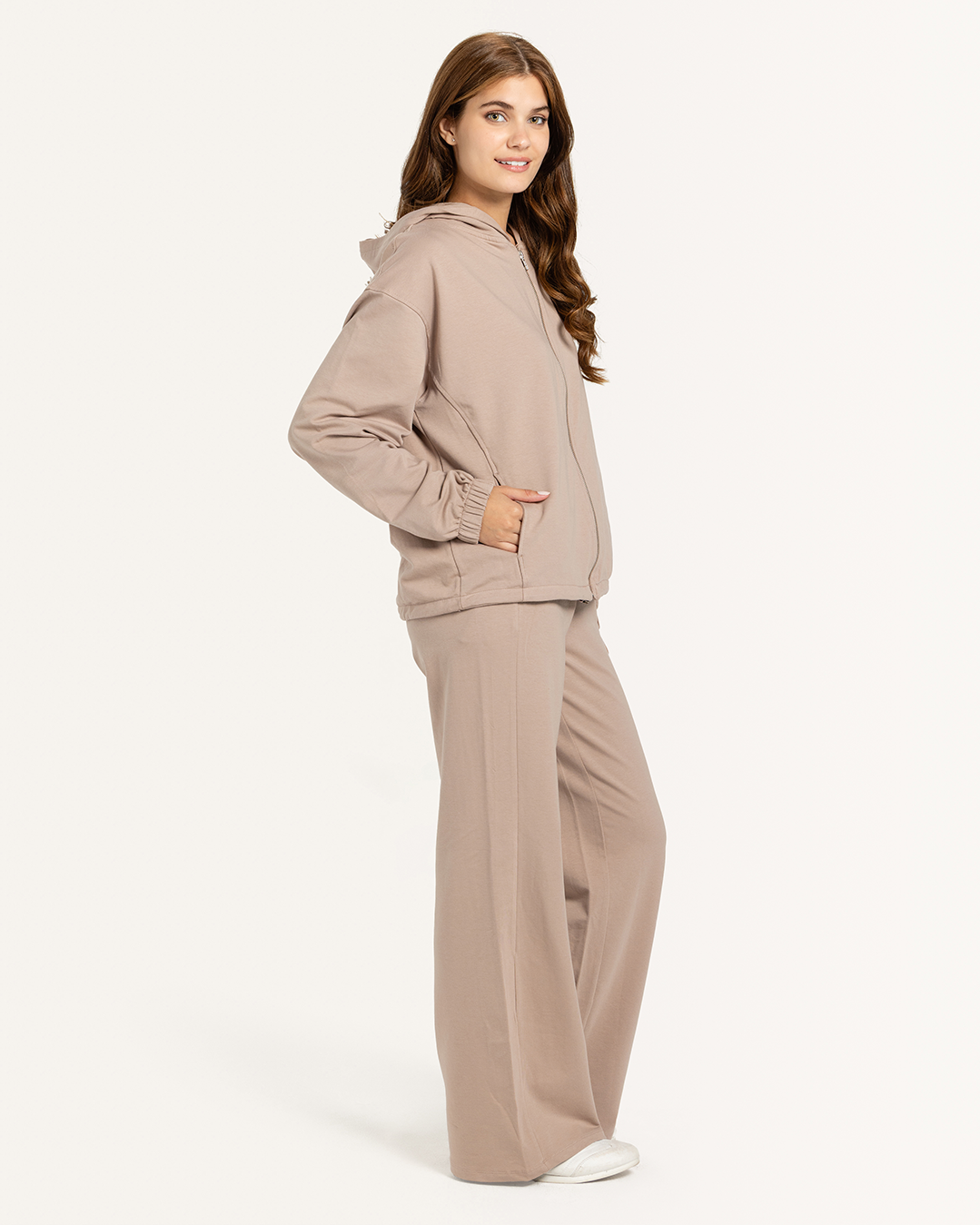Women tracksuit with a hoodie