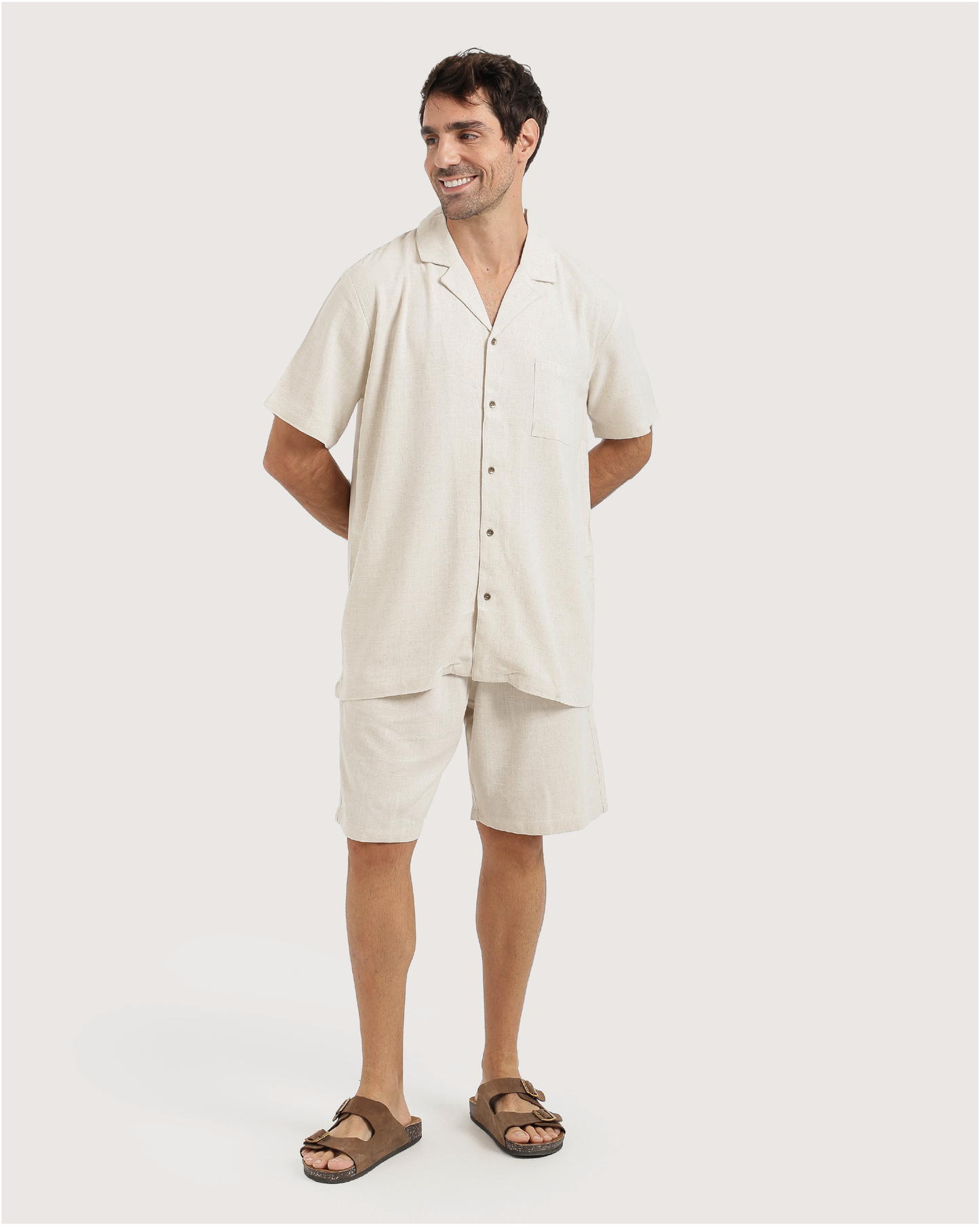 Men's linen set in multiple colors