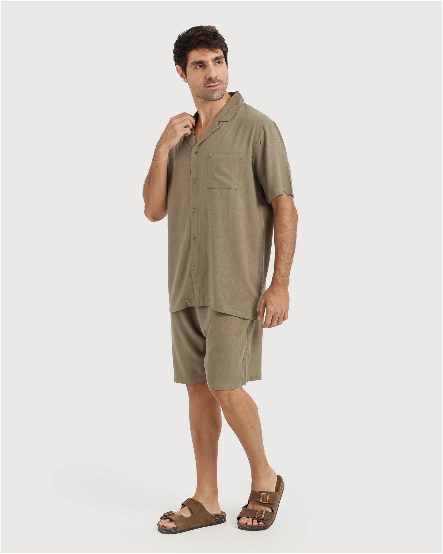Men's linen set in multiple colors