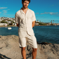 Men's linen set in multiple colors