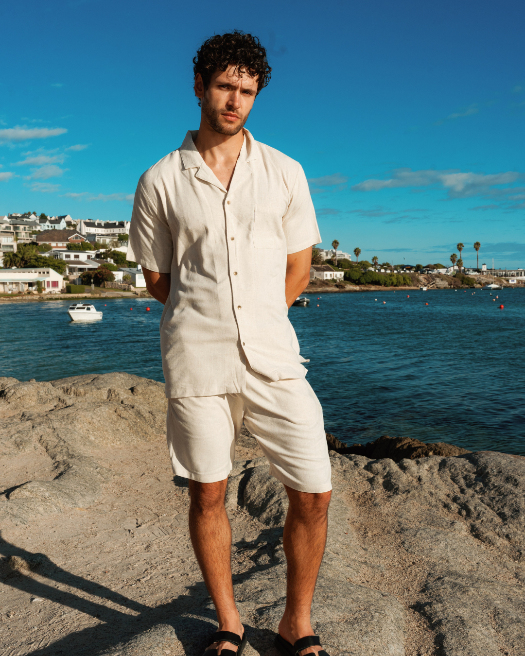 Men's linen set in multiple colors