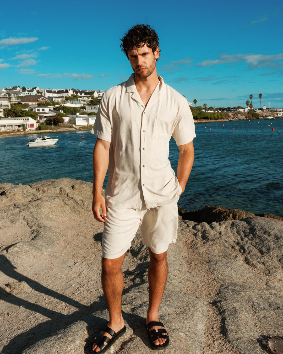 Men's linen set in multiple colors