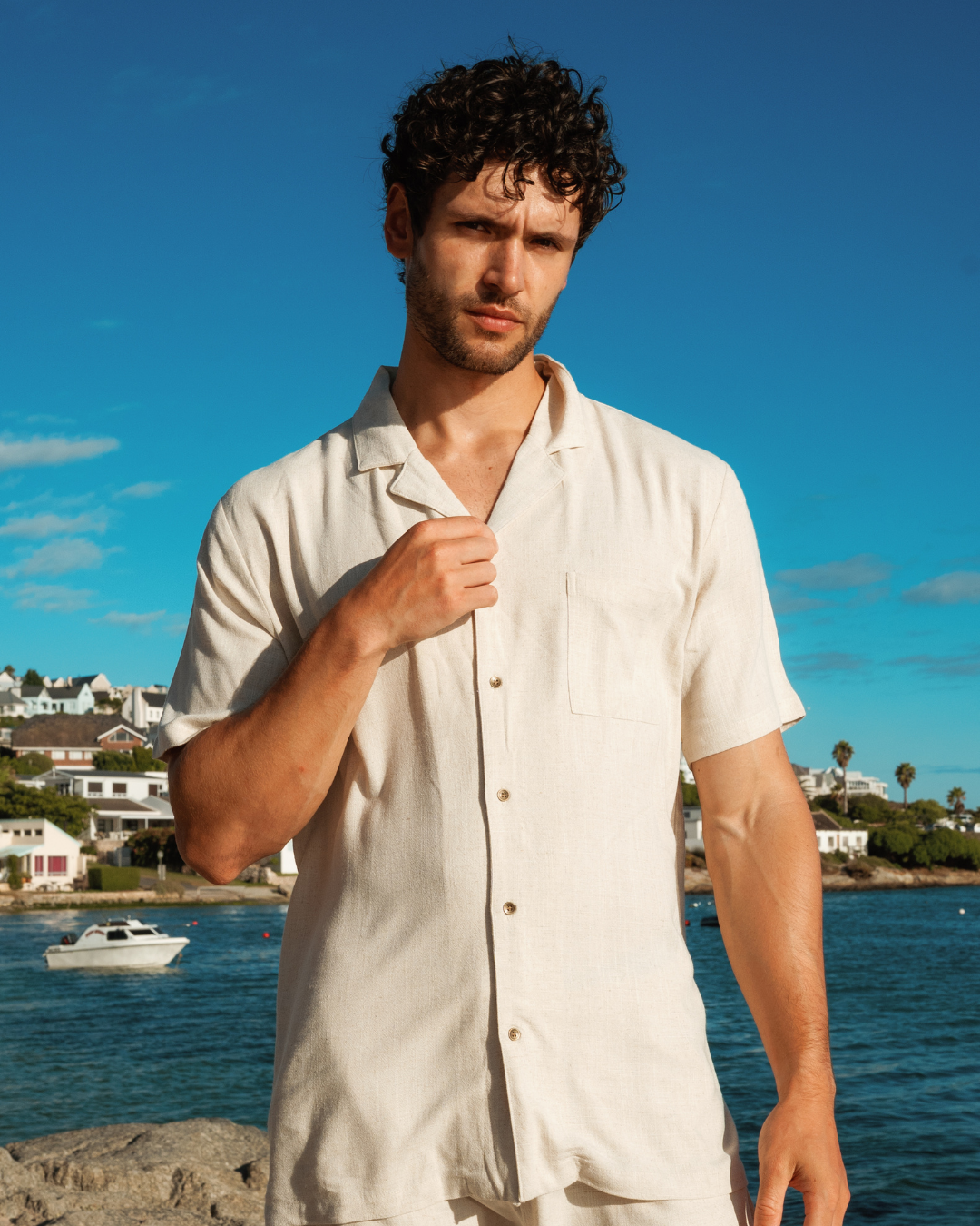 Men's linen set in multiple colors