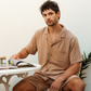 Men's linen set in multiple colors
