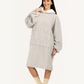Soft Geometric Women Wearable Blanket in Icy Color