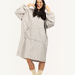 Soft Geometric Women Wearable Blanket in Icy Color