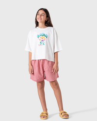 Comfortable and Trendy Girls' Pajama with Check Pattern and Shiny Details