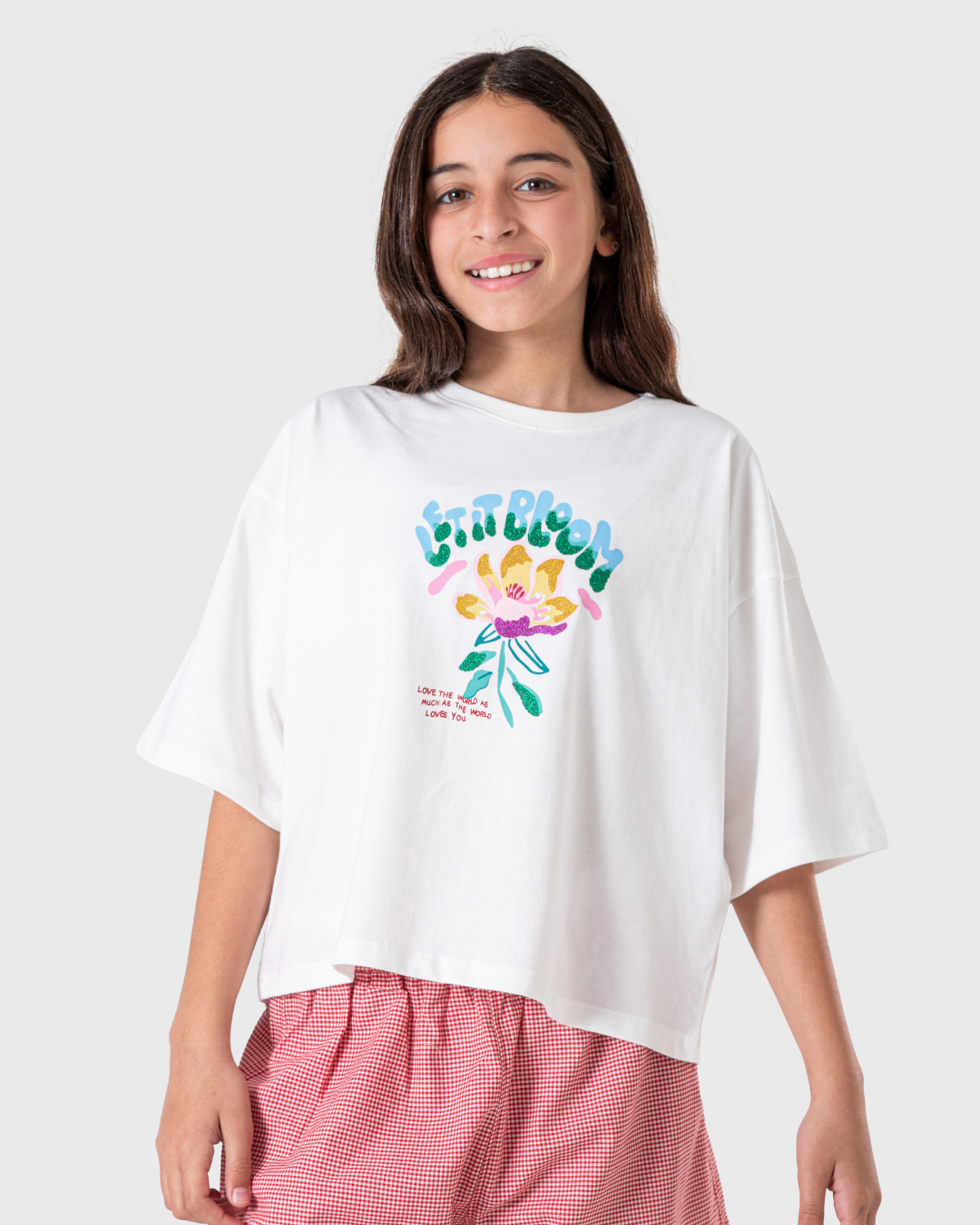 بيجاما بناتى مريحة وعصرية بنقشة كاروه وتفاصيل لامعة