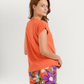 Women's Pajama Shorts with Orange Flowers