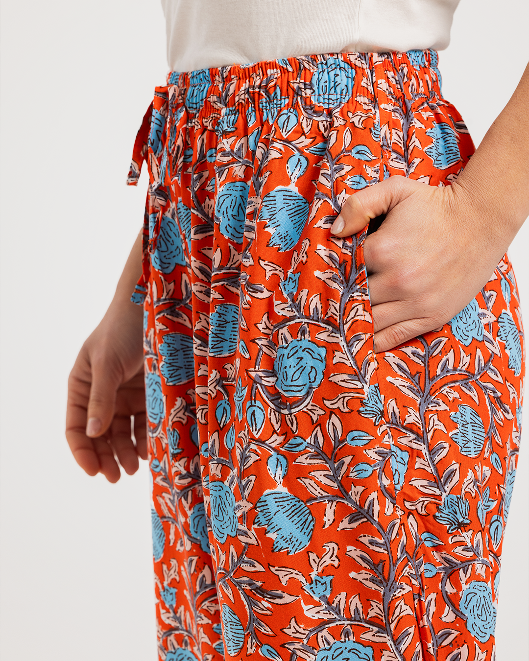 بنطلون فسكوز حريمي مشجر