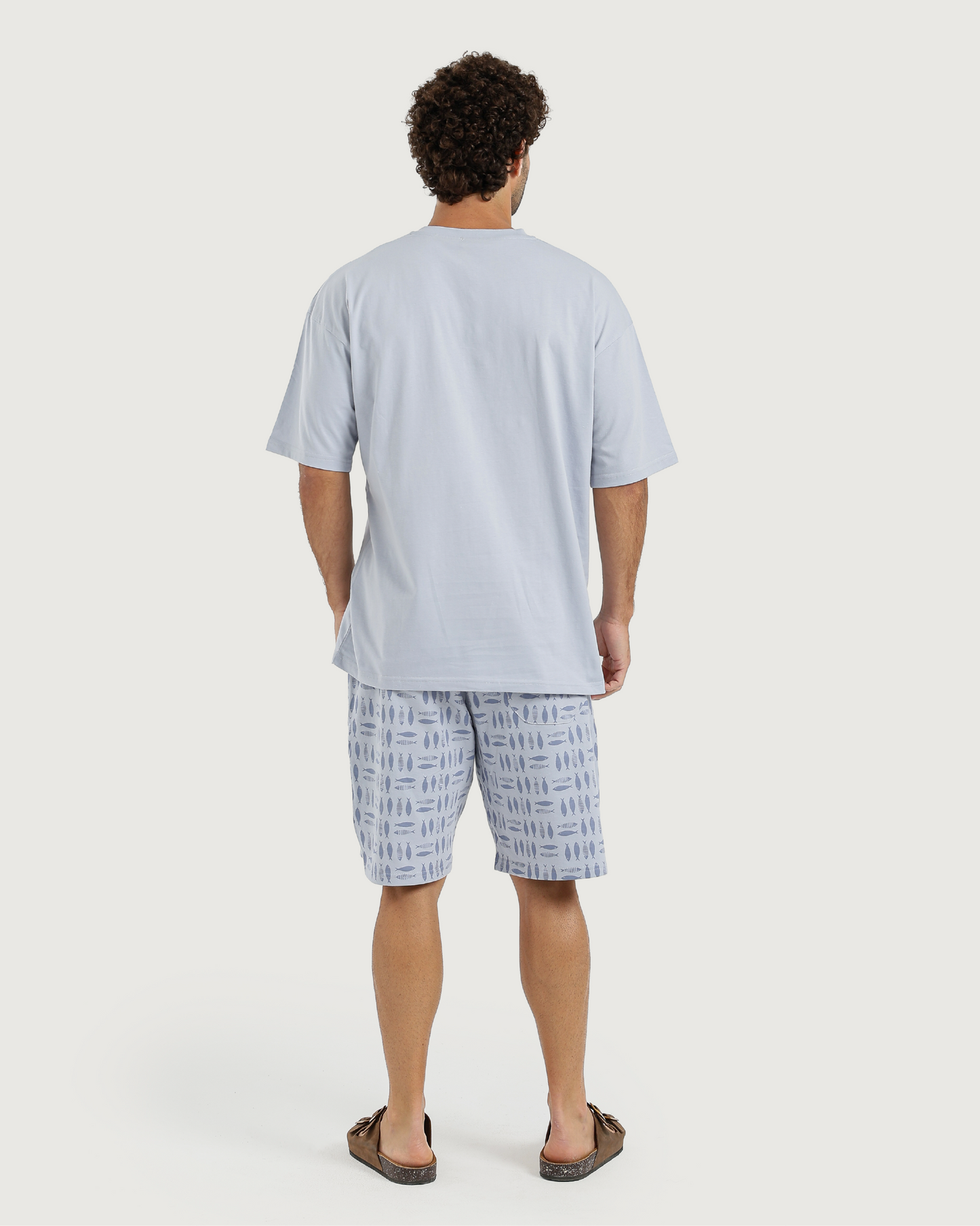 Printed top and shorts pajamas