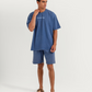Casual men's set in washed cotton