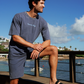 Casual men's set in washed cotton