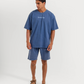 Casual men's set in washed cotton
