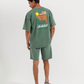 Casual men's set in washed cotton