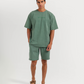 Casual men's set in washed cotton