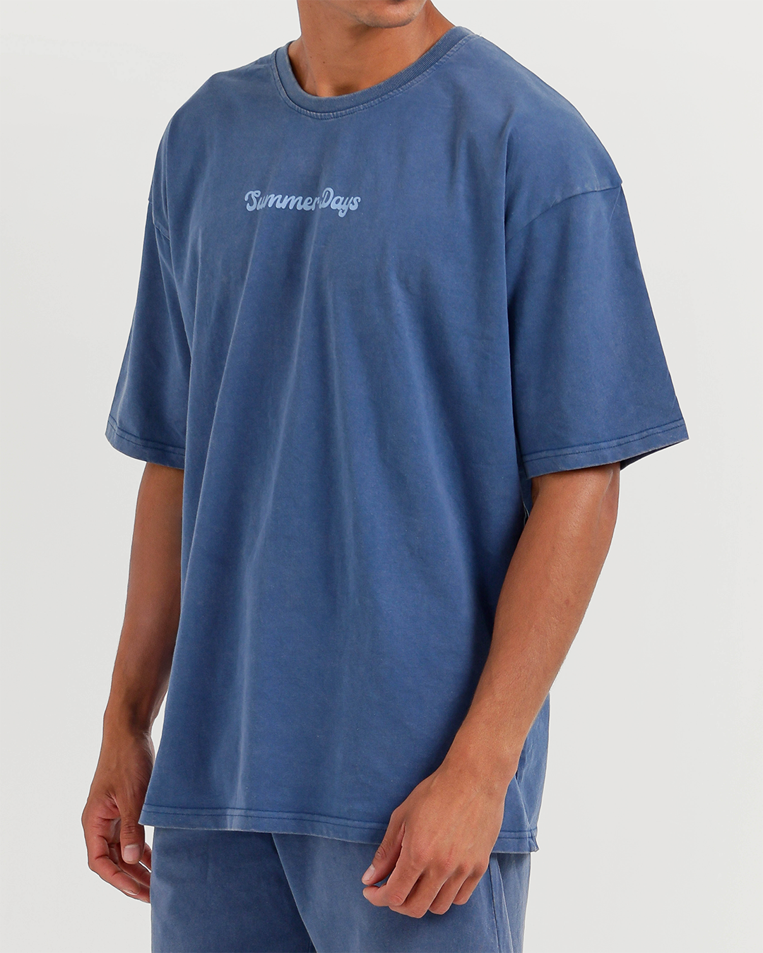 Casual men's set in washed cotton