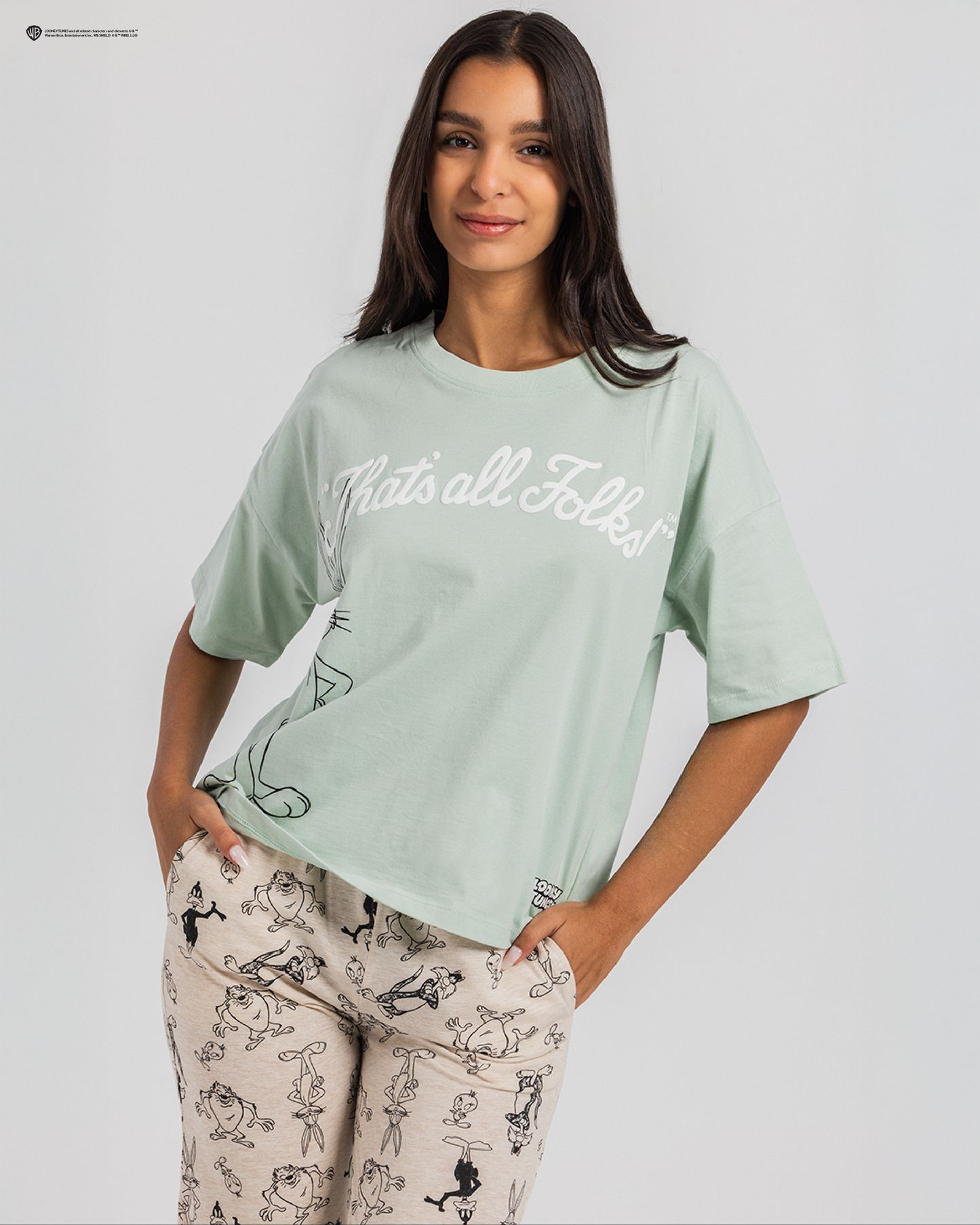 Looney Tunes That's All Folks Women Pajama