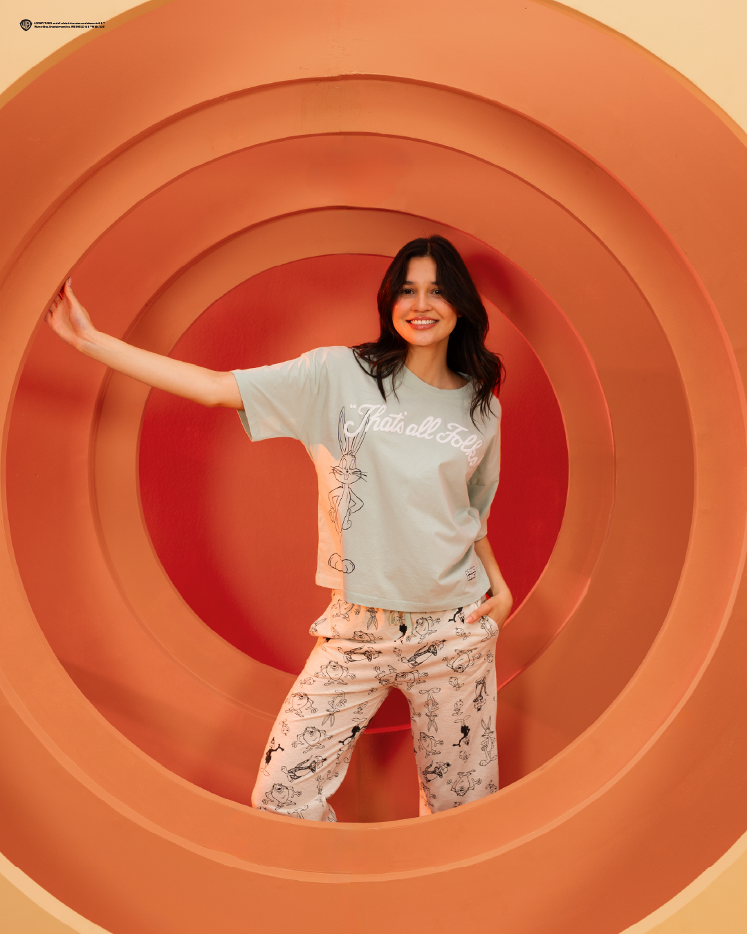 Looney Tunes That's All Folks Women Pajama