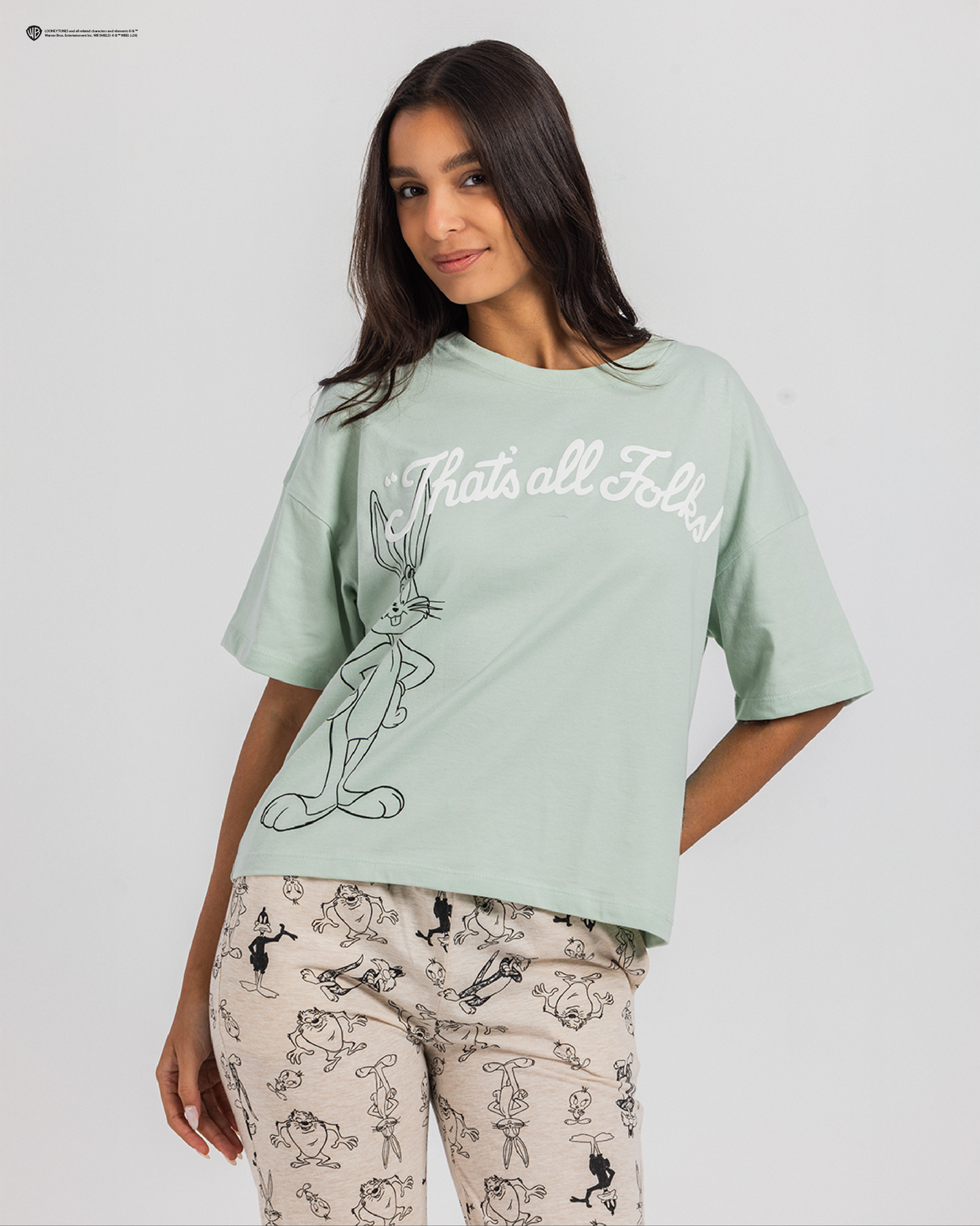 Looney Tunes That's All Folks Women Pajama