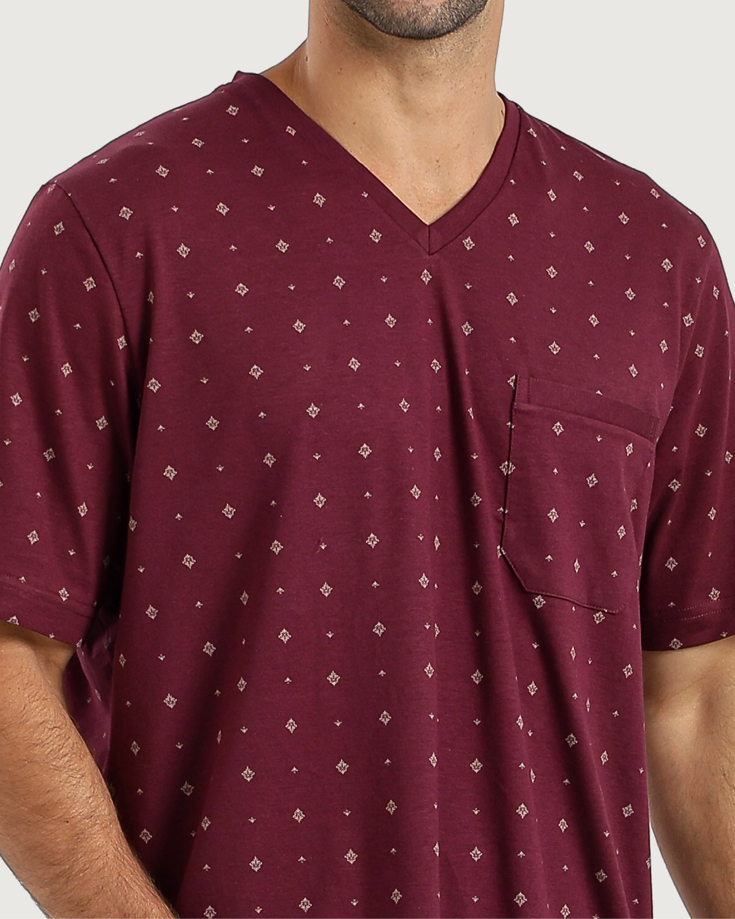 V بيجاما رجالى نص كم بنطلون رقبه