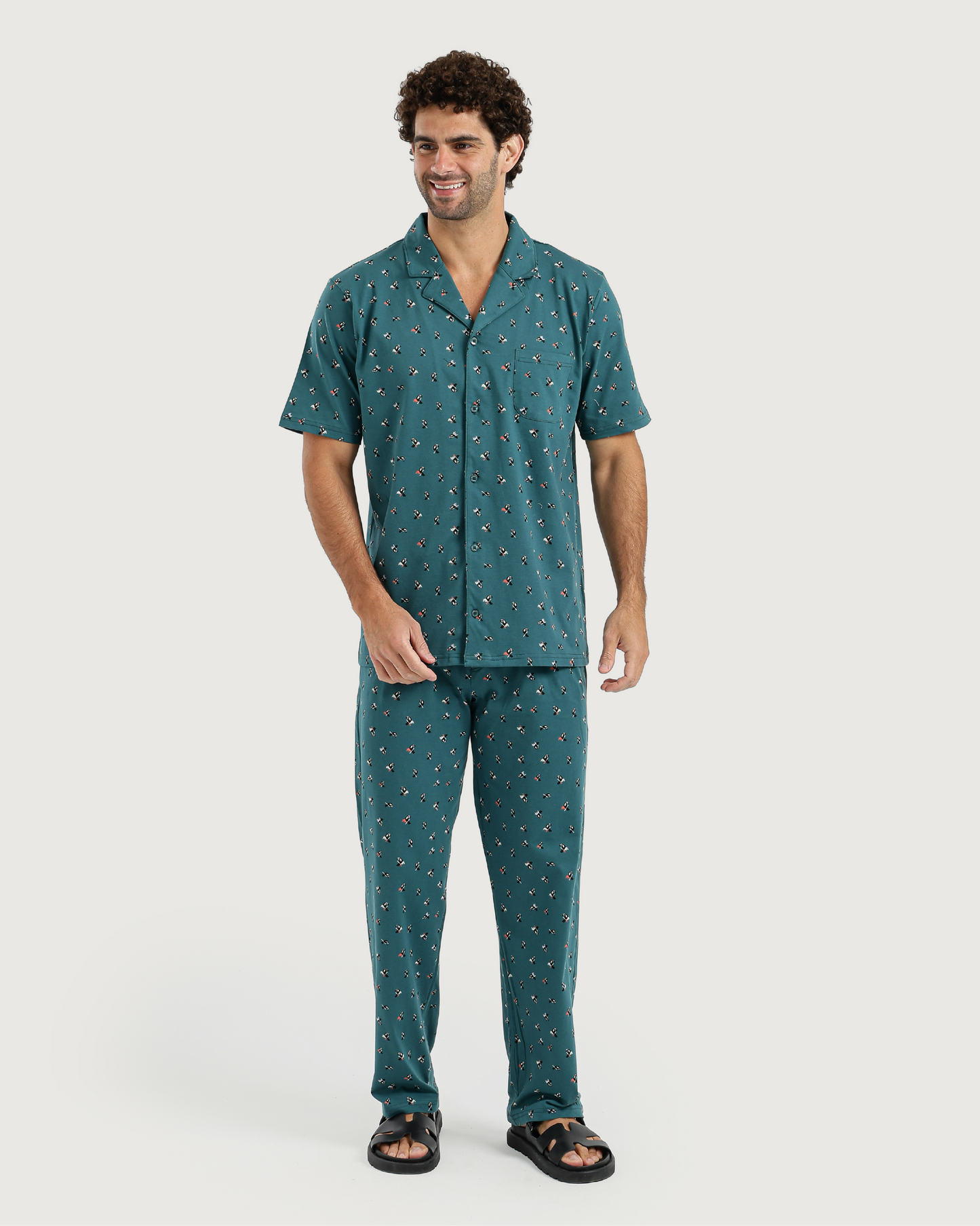 بيجاما رجالي بزراير طائر الطوقان