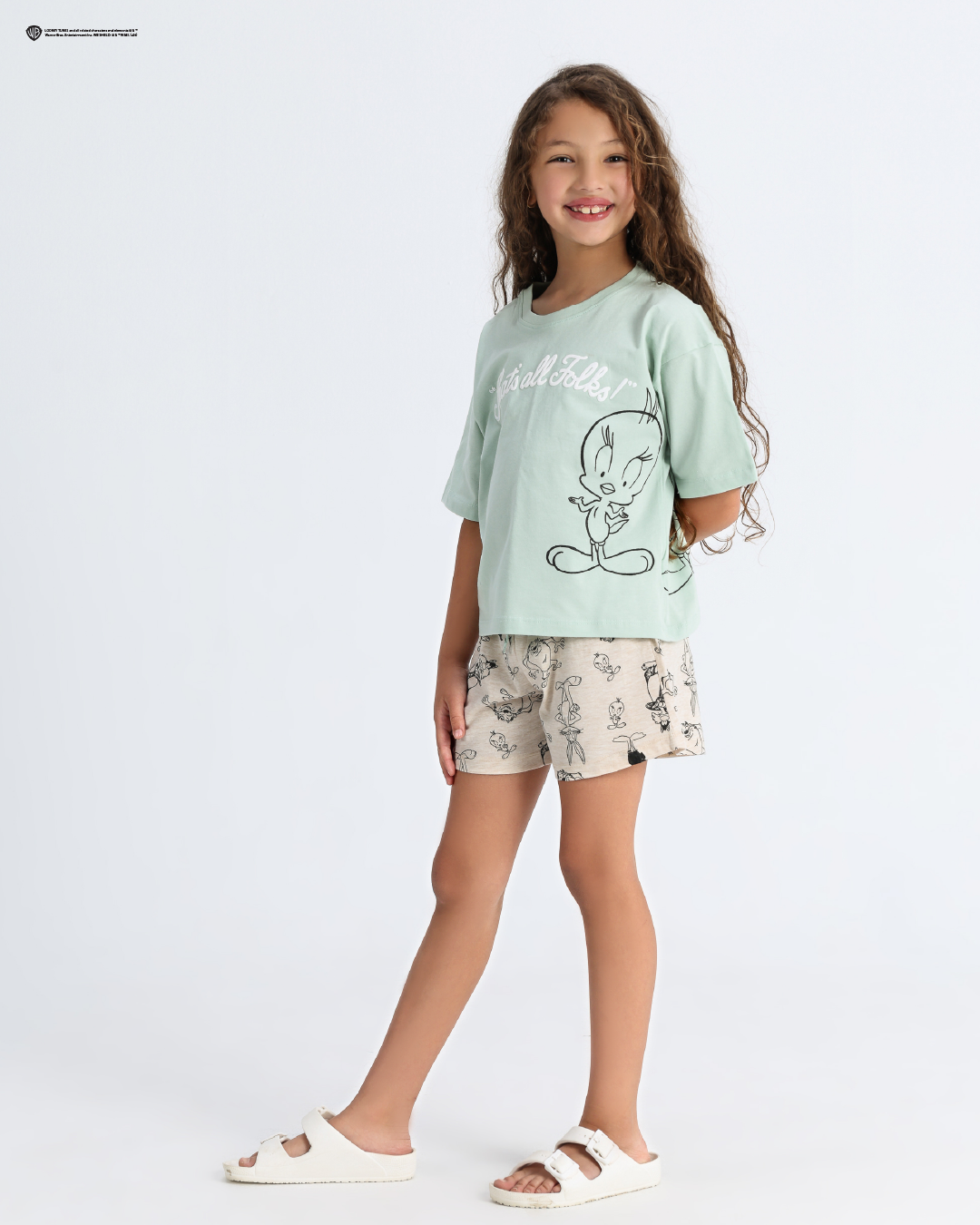 Looney Tunes That's All Folks Girls Pajama