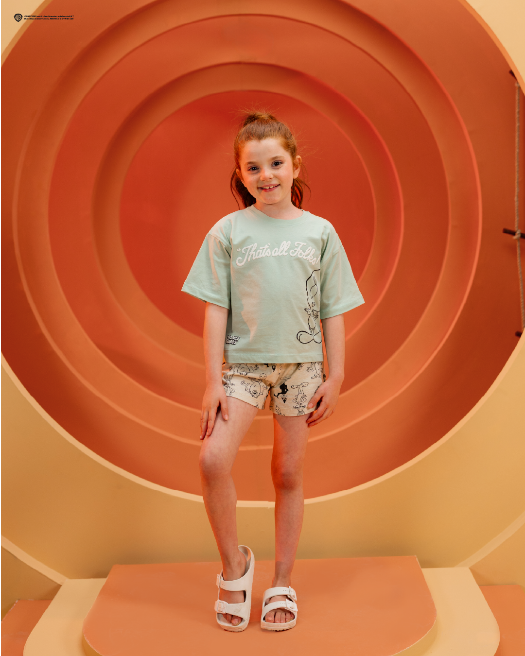 Looney Tunes That's All Folks Girls Pajama
